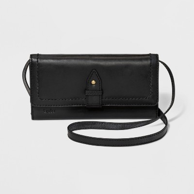 Bolo Randall Snap Closure Wristlet Crossbody Bag - Black