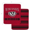 NCAA Wisconsin Badgers Varsity Plaque Double Sided Royal Plush Blanket: Sports Team Logo - 3 of 3