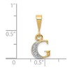 Black Bow Jewelry The Chloe Mini Diamond Accent initial G Pendant in 14k Yellow Gold - 4 of 4