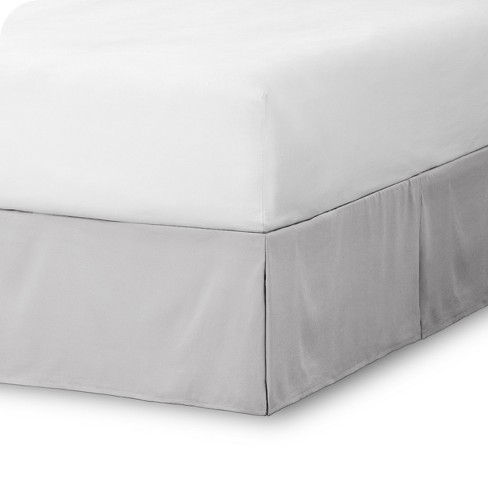 Light gray bed skirt queen best sale