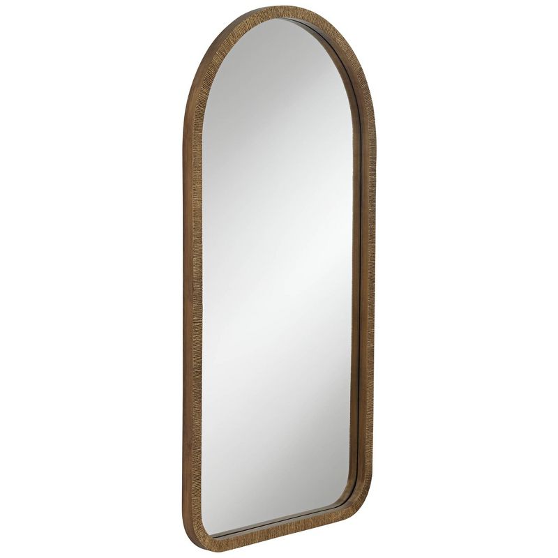 Uttermost Robinette Arch Top Rectangular Vanity Decorative Wall Mirror Modern Aged Gold Ribbed Frame 23 3/4" Wide for Bathroom Bedroom Living Room, 5 of 8