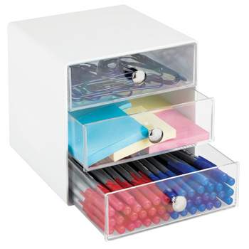 Staples® Translucent Pencil Boxes, Blue, 2 1/4H x 5 5/8W x 8 1/4L