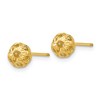 Black Bow Jewelry 5mm Diamond Cut Open Ball Post Earrings in 14k Yellow Gold - 2 of 4