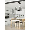 Haylie 10-Light Island/Billiard Light - Matte Black & Brushed Nickel, Dimmable, 44" Long - 2 of 4
