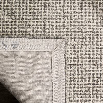 Sage and Ivory Handmade Wool Abstract 6' x 9' Area Rug