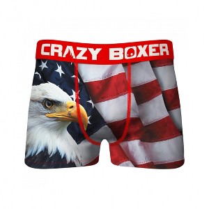 Mens Patriotic Eagle with Flag Underwear Boxer Briefs - 1 of 3