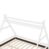 KTMBDW House Shape Montessori House Bed Wood Floor Bed with Stairs Bed Frame for Kids No Box Spring Needed - 4 of 4