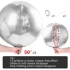 PartyWoo Foil Balloons Silver Round 50 Inch 3 pcs - 4 of 4