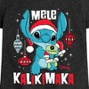 Girls' - Lilo and Stitch - Mele Kalikimaka Christmas Fitted Short Sleeve Graphic T-Shirt - 2 of 4