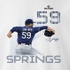 MLBPA Men's Springs Pw Licensed Mlb Jeffrey Springs Tampa Bay Rays Baseball Diamond Shape Long Sleeve Graphic Cotton Pullover Sweatshirt - White M - 2 of 4