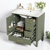30" White Bathroom Vanity with Sink ââ‚?Freestanding Vanity Cabinet with 3 Drawers,Floating Cabinet(Faucet Not Included) - 3 of 4