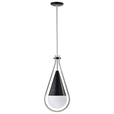Nuvo Lighting Admiral 1 - Light Pendant in  Matte Black/Brushed Nickel