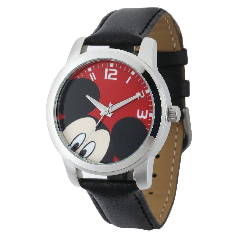 Men&#39;s Disney Mickey Mouse Casual Watch with Alloy Case - Black, 1 of 6