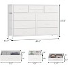 White Wide 10 Drawer Dresser,TV Stand Entertainment Center Fabric Storage Dressers Drawers for Bedroom, Hallway, Nursery, Closets - 2 of 4