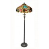 HomeStock Leslie Tiffany-Style Victorian 2 Light Floor Lamp 18" Shade - 2 of 3