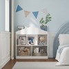 CuisinSmart Toy Storage Organizer 5-Cubby Kids Bookshelf, White Wooden Bookcase with Roof Design, Toy Storage Shelf for Playroom, Nursery, Kids Room - 3 of 4