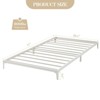6" Low Profile Full/Twin/Queen Metal Platform Bed Frame, Heavy Duty Steel Slat Support, No Box Spring Needed, Black/White - 3 of 4