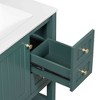 Okak 30" Vintage Style Bathroom Vanity with Sink, Freestanding Bathroom Painted Finish Sink Vanities with Soft Closing Door & Open Shelves - 4 of 4