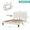 Vlsrka Queen Bed Frame with LED lights and charging station, upholstered storage headboard with nightstand, no box spring, quiet, easy assembly. - 2 of 4