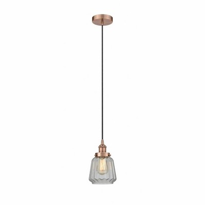 Chatham - 1 Light Mini Pendant In Art Deco Style-11.75 Inches Tall and 7 Inches Wide