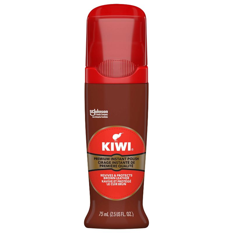 KIWI Instant Shine &#38; Protect Liquid Shoe Polish Neutral Bottle with Sponge Applicator - 2.5oz, 3 of 7