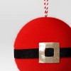 Christmas Felted Wool Santa Belt Ball Ornament - Wondershop™ - 3 of 3