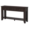 Vynxaria 55.4" Modern Entryway Console Table with Storage Drawers and Poplar Legs - 3 of 4