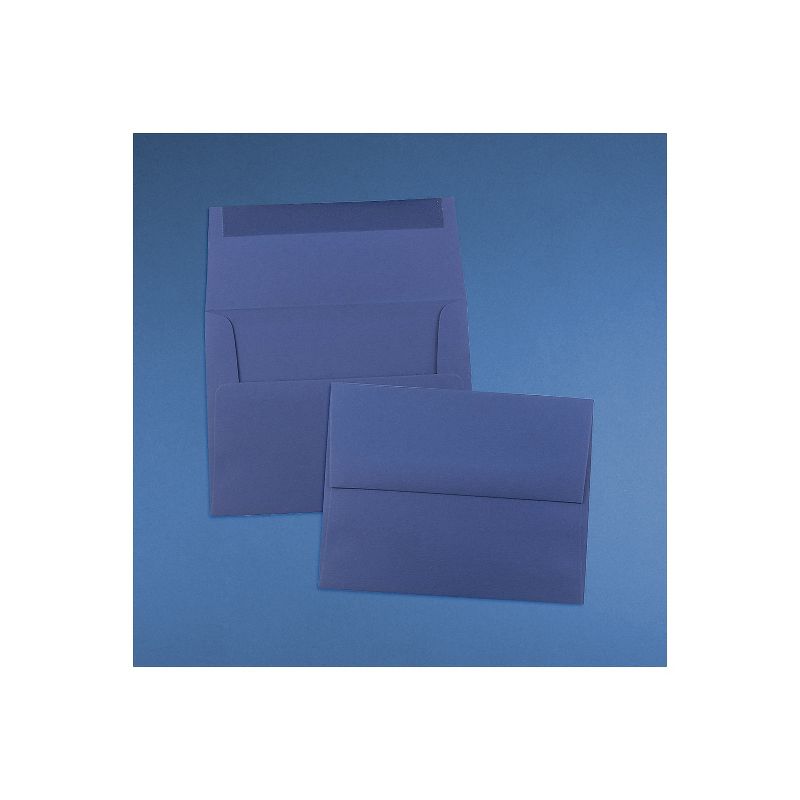 JAM Paper A2 Invitation Envelopes 4.375 x 5.75 Presidential Blue 50/Pack (563913396I) , 4 of 5