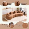 Modern Curved Modular Sectional Sofa with Chenille Upholstery, Compression Sleeper Couch with Cushions for Apartment or Living Room-Tanpinhause - 4 of 4