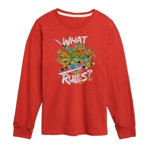 Boys' - Teenage Mutant Ninja Turtles - What Rules Long Sleeve Graphic T-Shirt - 1 of 4