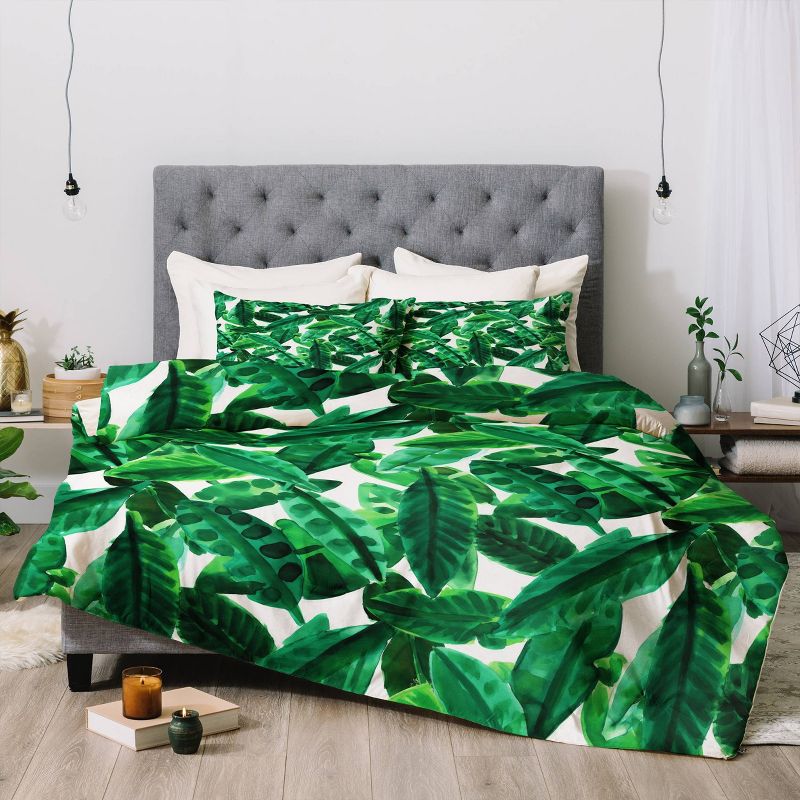 Amy Sia Palm Comforter Set Green - Deny Designs, 3 of 8