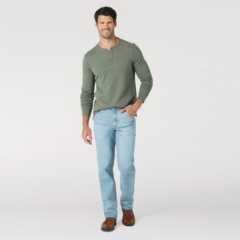 Wrangler Men's Regular Fit Straight Stretch Jeans - Light Blue 32x30 :  Target