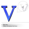 Unique Bargains 3D Acrylic Self-Adhesive Mirror Alphabet Sticker Wall Decals Blue - 3 of 4