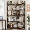 Corner Bookshelf 72" L Shaped Bookcase,5 Tier Bookshelf, Large Bookcases with Beaded Design - 3 of 4