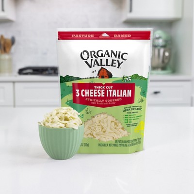 Organic Valley Italian Thick Shreds Cheese - 6oz
