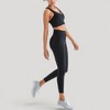 Anna-Kaci Active Women's Strappy V Neck Sports Bra Top with Wide Shoulder Bands and Soft Stretch Fabric - 3 of 4