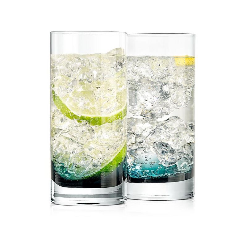 NutriChef 2 Pcs. of Highball Drinking Glass - Heavy Base and Tall Glass Tumbler for Water, Wine, Beer, Cocktails, Whiskey, Juice, Bars, 2 of 4
