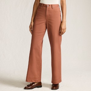 Lands' End Women's High Rise 5 Pocket Wide Leg Chino Pants - 1 of 4