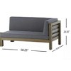 NicBex Modern Outdoor Patio Sofa Set, Left-Arm Loveseat & Coffee Table with Water-Resistant Cushions, Wood Corner Bench, Outdoor Sofa - 2 of 4