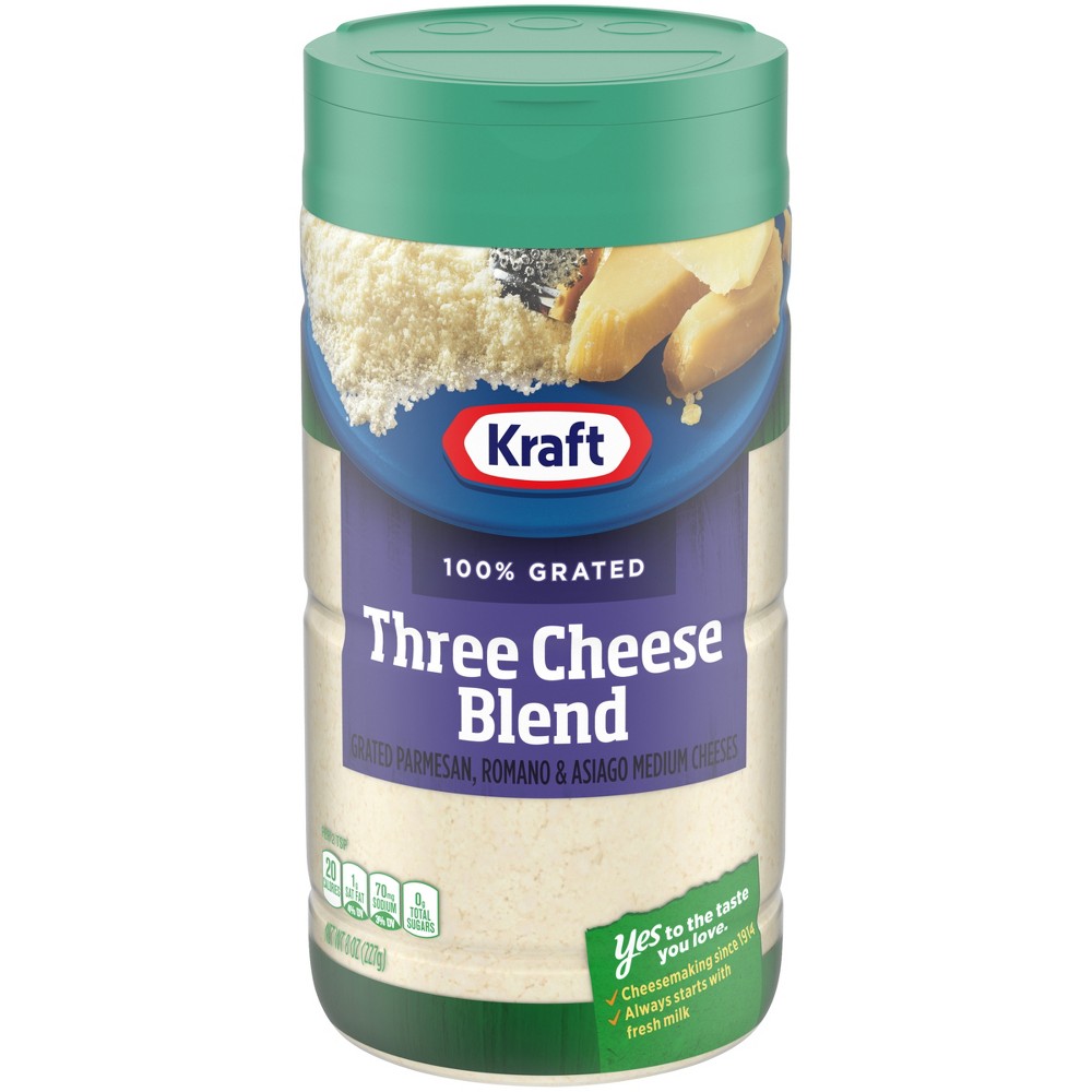 UPC 021000016990 Kraft Grated Cheese Three Cheese Blend 100 Real
