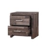 Royal Hampton Nightstand with Rough Hewn Saw Texture and Panel Base, Rustic Gray - 3 of 4