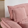 Akoasm Comfortable Velvet Double Sofa Bed with Pillows for Bedroom & Living Room-Pink - 4 of 4