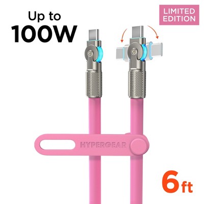 Chunky180° Extra-Thick 6ft USB-C to USB-C Cable | 100W Fast Charging, Rotating Connectors
