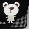 Slickblue Cute Bear Design, Machine Washable, Cotton Canvas Tote Bag, Everyday Style, Black - 2 of 4