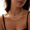 BRINJOY Necklace Stacking, 14K Gold Plated Simple Multi-Layer Choker, Stackable Necklace Set, Jewelry Gift for Women - 4 of 4