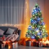Pre-lit Christmas tree featuring 470 multicoloured LED lights with 8 lighting modes, ideal for indoor festive party decorations. - 4 of 4
