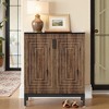 Lirago Brown 5-Tier Shoe Cabinet MDF Metal 31.5x15x37.4 Holds 20 Pairs Shoes with Double Doors Storage - 2 of 4