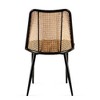 Kumasinova Modern Set of 4 Rattan Dining Chair, Hand-Woven Armless Chair with Open-Weave Back, Boucle Chair with Natural Cane Back - 3 of 4