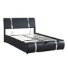 Upholstered Faux Leather Platform bed with a Hydraulic Storage System-ModernLuxe - 4 of 4