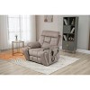 Oversized Chenille Power Lift Recliner Chair with Dual OKIN Motors, Massage, Heating, 180¡ã Lay Flat, and 2 Cup Holders - 4 of 4
